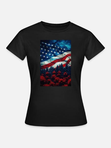 USA - Frauen T-Shirt - Schwarz
