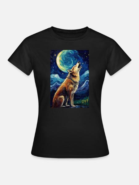 Wolf - Frauen T-Shirt - Schwarz