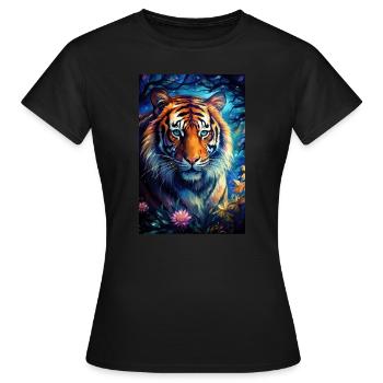 Tigre - T-shirt Femme - noir - Devant - AI Model Female 172 dark (172cm)