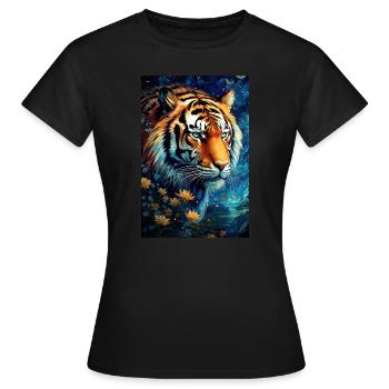 tigre - T-shirt Femme - noir - Devant - AI Model Female 172 dark (172cm)