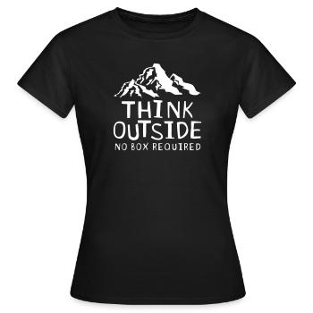 Think Outside No Box Required - Hiking - Women's T-Shirt - black - Front - AI Model Female 172 dark (172cm)