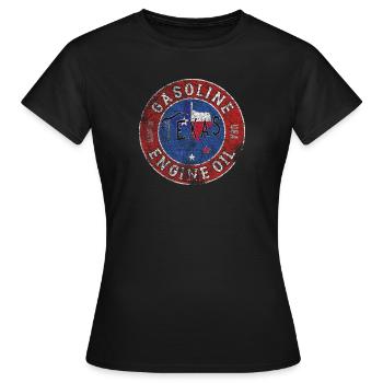 Texas Gasoline Motor Oil - Women's T-Shirt - black - Front - AI Model Female 172 dark (172cm)
