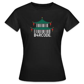 B4RCODE. Chinese Temple - Frauen T-Shirt - Schwarz - Vorne - AI Model Female 172 dark (172cm)