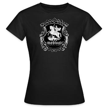 Medival - Mittelalter Ruhm und Ehre - Frauen T-Shirt - Schwarz - Vorne - AI Model Female 172 dark (172cm)