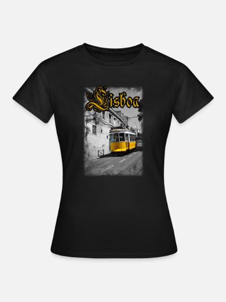 Lisboa Tram - T-shirt Femme - noir