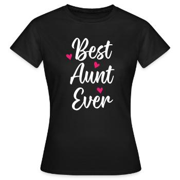 Beste Tante aller Zeiten - Frauen T-Shirt - Schwarz - Vorne - AI Model Female 172 dark (172cm)