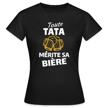 Humorvolles Zitat über Bier - Frauen T-Shirt - Schwarz - Vorne - AI Model Female 172 dark (172cm)