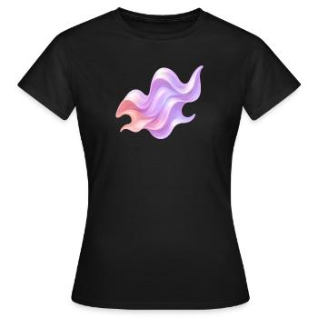 Ondes liquides - T-shirt Femme - noir - Devant - AI Model Female 172 dark (172cm)