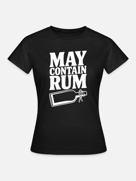 Kann Rum enthalten - Frauen T-Shirt - Schwarz
