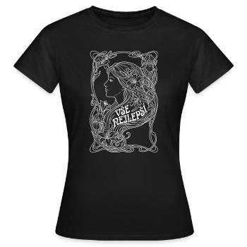 Vse Nejlepsi femme Art nouveau - T-shirt Femme - noir - Devant - AI Model Female 172 dark (172cm)