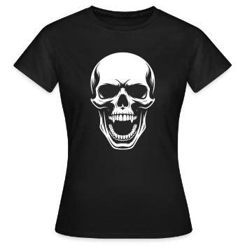 Silhouette du crâne - T-shirt Femme - noir - Devant - AI Model Female 172 dark (172cm)