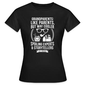 Grands-parents : Maître des Histoires et Conteur - T-shirt Femme - noir - Devant - AI Model Female 172 dark (172cm)