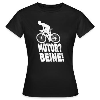 Des jambes au lieu du moteur - T-shirt Femme - noir - Devant - AI Model Female 172 dark (172cm)