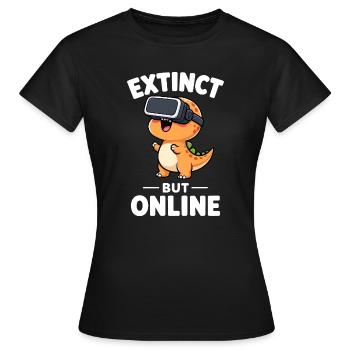 Dino T-Rex Gaming en réalité virtuelle - T-shirt Femme - noir - Devant - AI Model Female 172 dark (172cm)
