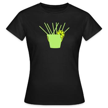 bucket 2 - Women's T-Shirt - black - Front - AI Model Female 172 dark (172cm)