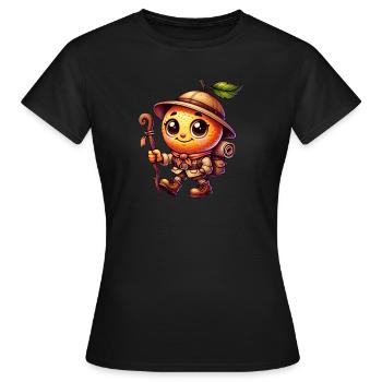 WANDERINE - VAGABOND - MANDARIN - WANDERLUST - T-shirt Femme - noir - Devant - AI Model Female 172 dark (172cm)
