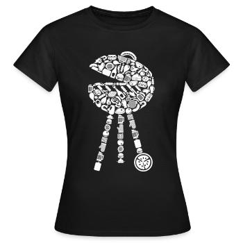 Grill BBQ Barbecue Grill Master Father Grilling - T-shirt Femme - noir - Devant - AI Model Female 172 dark (172cm)
