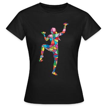 Klettern Berge Kletterer Boulder Damen Bouldern - Frauen T-Shirt - Schwarz - Vorne - AI Model Female 172 dark (172cm)