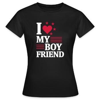 J’AIME MON AMI ! - T-shirt Femme - noir - Devant - AI Model Female 172 dark (172cm)
