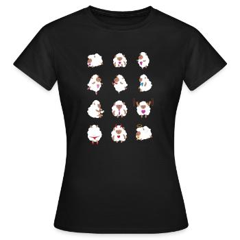 Mouton - Funny pictures - Idée cadeau - T-shirt Femme - noir - Devant - AI Model Female 172 dark (172cm)