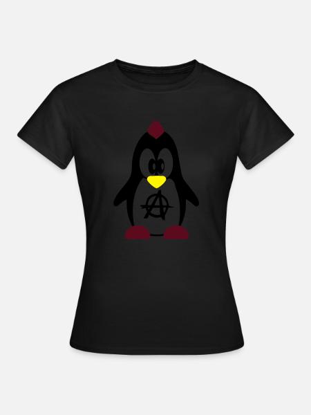 pingouin punk - T-shirt Femme - noir