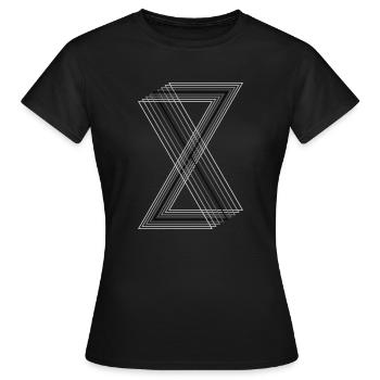 Sablier - T-shirt Femme - noir - Devant - AI Model Female 172 dark (172cm)