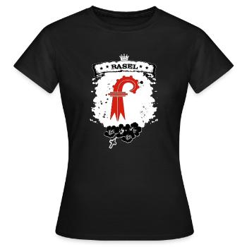 Canton de Bâle - T-shirt Femme - noir - Devant - AI Model Female 172 dark (172cm)