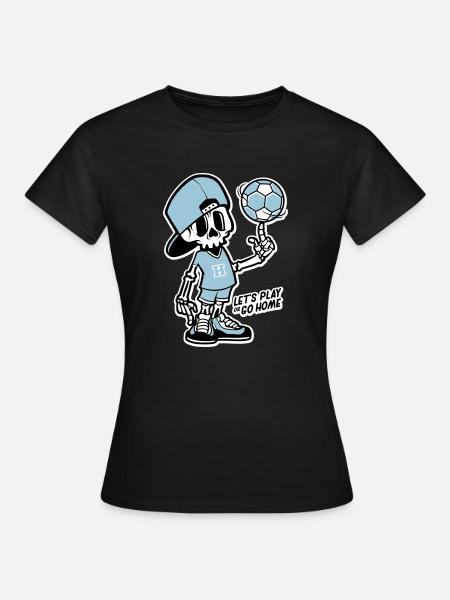 Skeleton handballer - Frauen T-Shirt - Schwarz