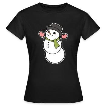 Snowman - Women's T-Shirt - black - Front - AI Model Female 172 dark (172cm)