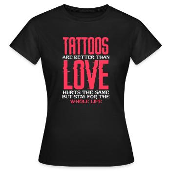 Tattoo Lover - Tattoo Ink Professional Tattoo - T-shirt Femme - noir - Devant - AI Model Female 172 dark (172cm)