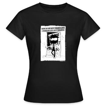 Si vous ne nous laissez pas rêver... - T-shirt Femme - noir - Devant - AI Model Female 172 dark (172cm)