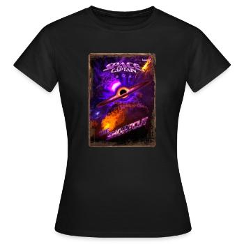 Couverture de magazine de style rétro SpaceCaptain Numéro 9 - T-shirt Femme - noir - Devant - AI Model Female 172 dark (172cm)