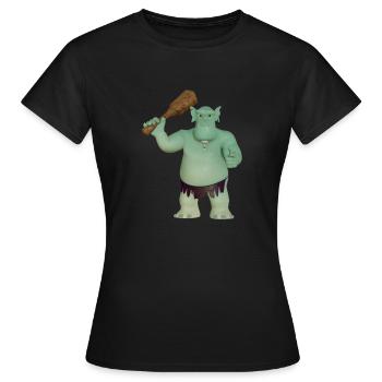 Steinzeit - Frauen T-Shirt - Schwarz - Vorne - AI Model Female 172 dark (172cm)