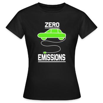 zero emissions - Frauen T-Shirt - Schwarz - Vorne - AI Model Female 172 dark (172cm)