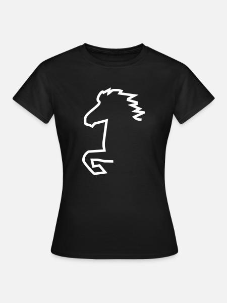Islandpferd - Dame-T-shirt - sort