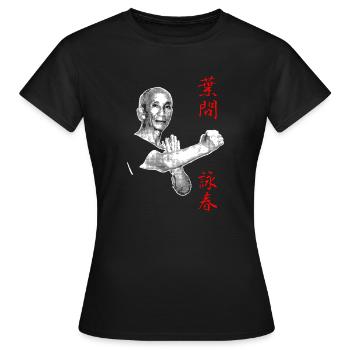 Yip Man Wing Chun Halftone Design - Women's T-Shirt - black - Front - AI Model Female 172 dark (172cm)