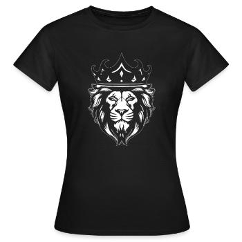 Löwe Löwenkopf Raubtier - Frauen T-Shirt - Schwarz - Vorne - AI Model Female 172 dark (172cm)