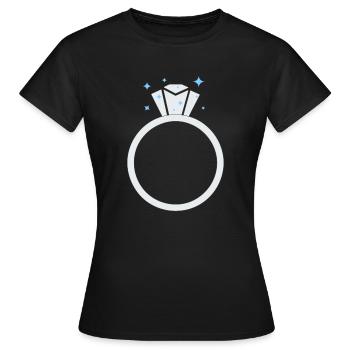 Diamant Ehering - Frauen T-Shirt - Schwarz - Vorne - AI Model Female 172 dark (172cm)