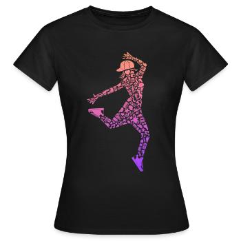 Breakdancer Breakdance Frauen Mädchen Breakdancing - Frauen T-Shirt - Schwarz - Vorne - AI Model Female 172 dark (172cm)