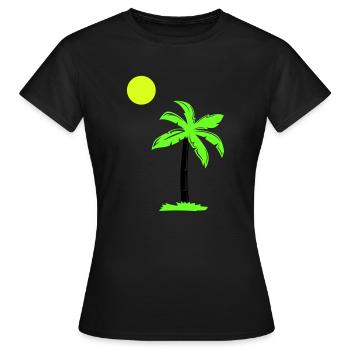 palmier - T-shirt Femme - noir - Devant - AI Model Female 172 dark (172cm)