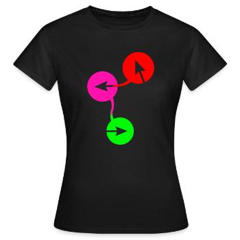 Pfeilen - Frauen T-Shirt - Schwarz - Vorne - AI Model Female 172 dark (172cm)