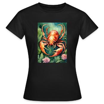 Sternzeichen Skorpion - Frauen T-Shirt - Schwarz - Vorne - AI Model Female 172 dark (172cm)