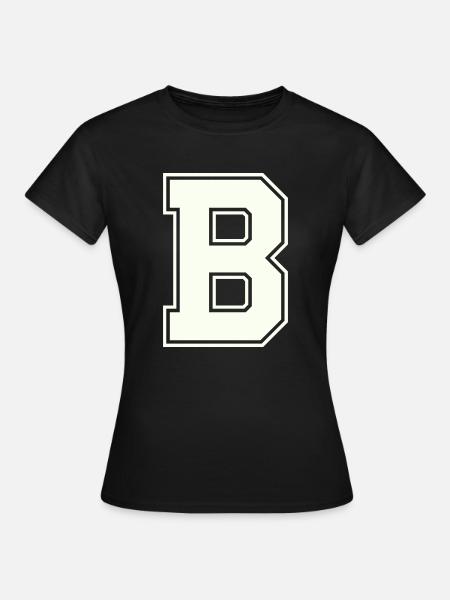 B Buchstabe - Frauen T-Shirt - Schwarz