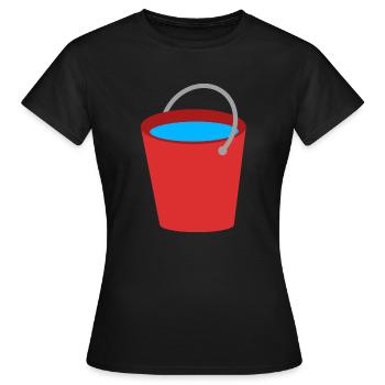 Eimer voll Wasser - Frauen T-Shirt - Schwarz - Vorne - AI Model Female 172 dark (172cm)