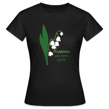 thrush flower - Women's T-Shirt - black - Front - AI Model Female 172 dark (172cm)