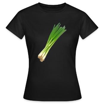 zwiebeln onion halloween gemuese vegetables39 - Frauen T-Shirt - Schwarz - Vorne - AI Model Female 172 dark (172cm)