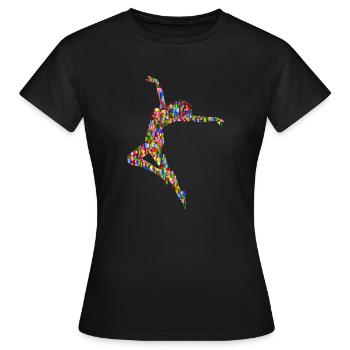 ballerina ballett dance dancer tanz taenzer yoga35 - Frauen T-Shirt - Schwarz - Vorne - AI Model Female 172 dark (172cm)