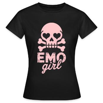 Fille emo ! - T-shirt Femme - noir - Devant - AI Model Female 172 dark (172cm)