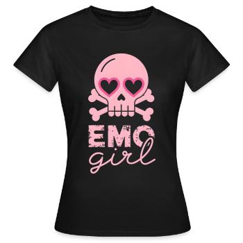 Emo Girl! - Frauen T-Shirt - Schwarz - Vorne - AI Model Female 172 dark (172cm)
