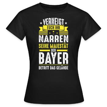 Bayer Bayern Hauptstadt Sprüche - Frauen T-Shirt - Schwarz - Vorne - AI Model Female 172 dark (172cm)